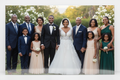 11x14 aluminum panel with a black family wedding photo